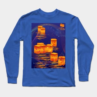 Beauty of floating lanterns Long Sleeve T-Shirt